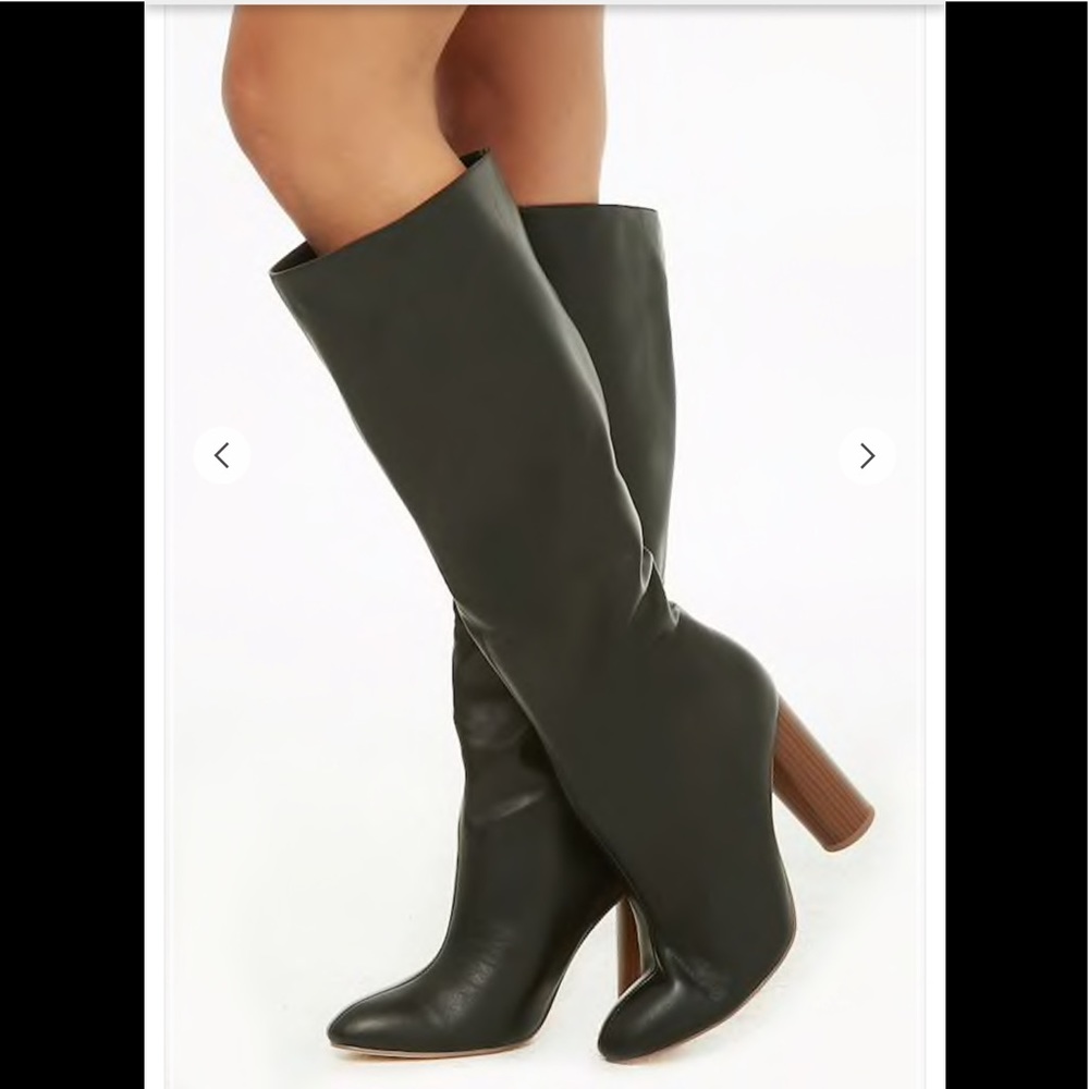 XXI Black Studded Heeled Knee Long 👢 Boots